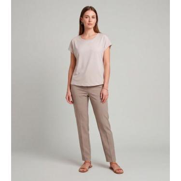 Imagem de Blusa Feminina em Malha Infinita Cor Marrom, P, Marrom