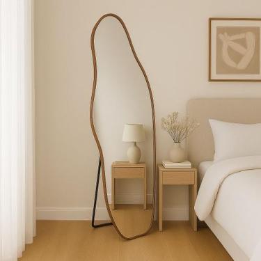 Imagem de Espelho Orgânico Lopazzi Corpo Inteiro 150cm Grande Decorativo Quarto 