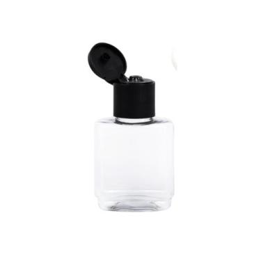 Imagem de Kit 50 Frascos Pet 35ml Quadrado com Tampa Flip Top para Álcool em Gel