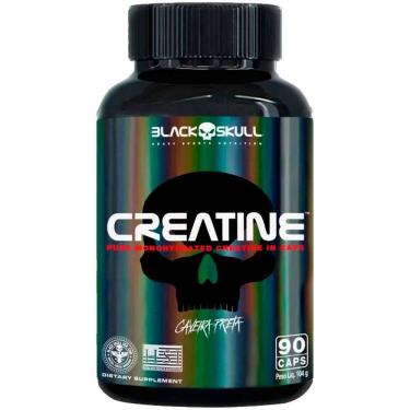 Imagem de Creatina 90 Cápsulas Pote 30 Doses Black Skull Sem Sabor