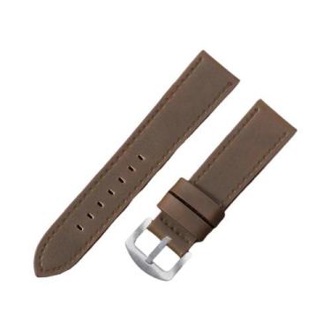 Imagem de Pulseira De Relógio De Couro Vintage Unissex Para Omega Seiko 18mm 20m