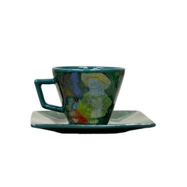 Imagem de Xícara de Porcelana Portinari com Pires 3 Corações Peneirando Café 75ml