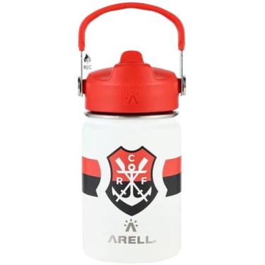 Imagem de Garrafa Térmica Arell Straw Flask 355ml Flamengo Fluminense  Vasco, Fl