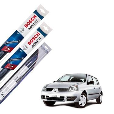 Imagem de Kit palheta Limpador Parabrisa Renault Clio 2009 2010 2011 - Bosch e V