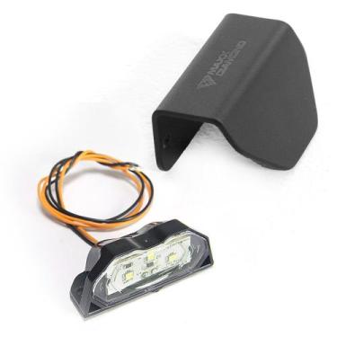 Imagem de kit Suporte Protetor Aço e Luz Placa Led Carretinha Reboque - Maxx Dia