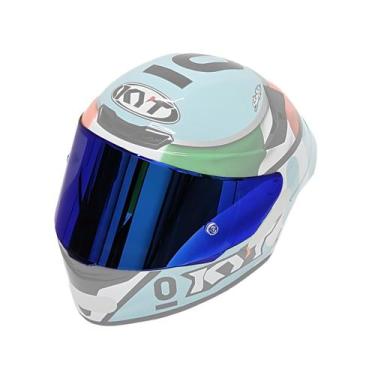 Imagem de Viseira Capacete Kyt Tt Course Revo Azul - Visor 1, Azul