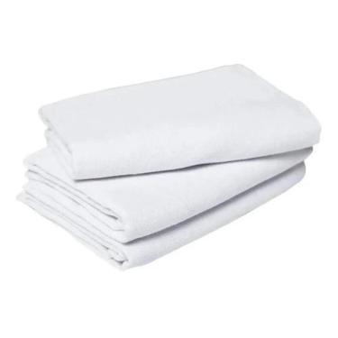 Imagem de Flanela de Limpeza de Algodão Branca 30x40cm - 12 Unidades - Clean For