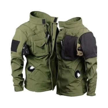 Imagem de Jaqueta Tática Masculina Impermeável Com Forro De Fleece Quente, Model