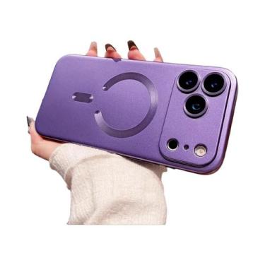 Imagem de Capa Magnética Metálica Magsafe Para iPhone 17 16 15 14 13 12 11 pro M
