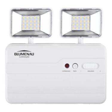 Imagem de Luminária De Emergência Bloco 2 Faróis 1200 Lúmens Led Blu - Congratul