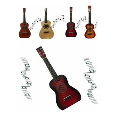 Imagem de Mini Violão Infantil Acústico de Madeira 6 Cordas para Crianças - Vali