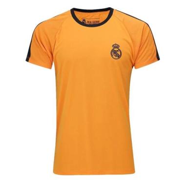 Imagem de Camiseta Futebol Jogo Real Madrid Juvenil Dry Fit Laranja, 14, Laranja