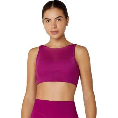 Imagem de Top Alto Giro Sobreposição Tule Feminino, Roxo, P