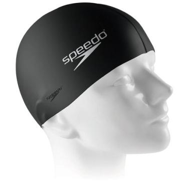 Imagem de Touca de Natação Em Silicone Flat Cap Speedo - Preto