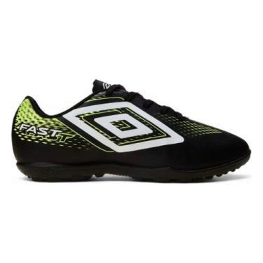 Imagem de Chuteira Umbro Fast Ii Society Unissex Leve Confortável, Preto, 41