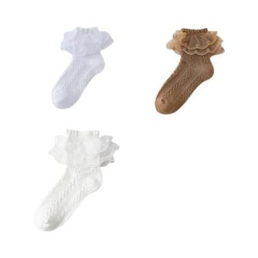 Imagem de Meias De Algodão Com Renda Para Meninas, Tutu, Primavera E Outono, Mei