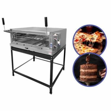 Imagem de Forno Refratário Para Pizza Pães Carnes Elétrico 220V 95x95 Copametal,