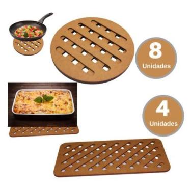 Imagem de 8 Descanço Panela 4 De Travessa Apoio De Mesa Cozinha - Artmea