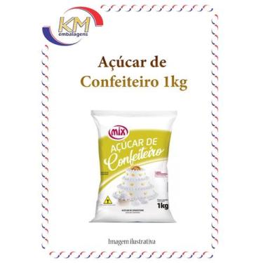 Imagem de Açucar de confeiteiro 1kg - mix - biscoitos , bolos, tortas.