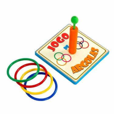 Imagem de Jogo de Argolas Brinquedo Educativo e Pedagogico MDF - TRALALA