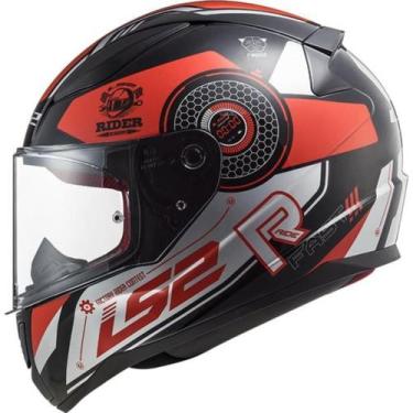 Imagem de Capacete Ls2 Ff353 Rapid Stratus Preto Com Vermelho E Prata, 62