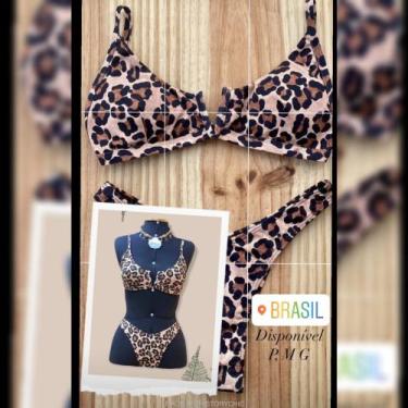 Imagem de Biquini animal print decote v e calcinha asadelta estampa 2 - VALERIAM