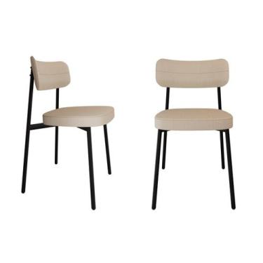 Imagem de Cadeira Alloa Fixa com 4 Pés 500 x 447 x 838 mm com 2 Unidades Preto/A