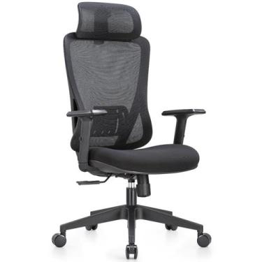 Imagem de Cadeira Escritório Presidente NR17 Ergonômica Tela Mesh Kappa Preto - 