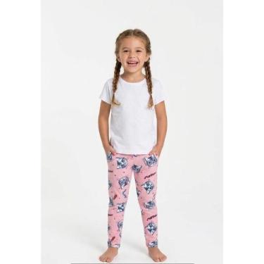 Imagem de Calça legging infantil marisol 11210277, Gato fundo rosa, 2