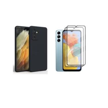 Imagem de Capa Capinha Case Aveludada + Pelicula vidro 3D Samsung Galaxy M15 5G 