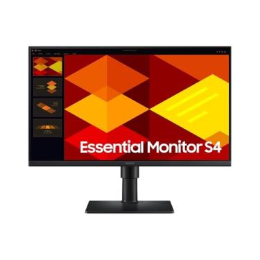 Imagem de Monitor Samsung 24", FHD, ajuste de altura, 100Hz, USB Hub, Display Port, HDMI, Preto, S4