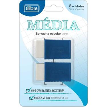 Imagem de Borracha Branca Média com Capa Plástica Blister com 2un - Tilibra
