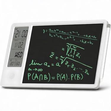 Imagem de Tablet eletrônico de escrita LCD com calendário, 26 cm