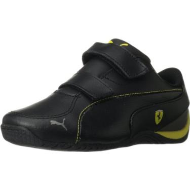 Imagem de PUMA Drift Cat 5 L Ferrari V Sneaker (Little Kid/Toddler),Black/Black/Vibrant Yellow,8 M US Toddler