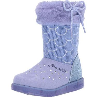 Imagem de Skechers Pantufa infantil unissex Glitzy Glam 20285n (infantil), Periwinkle, 21