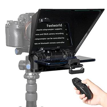 Imagem de FEELWORLD TP2 Teleprompter Portátil de 8 Polegadas para Laptop, Câmera DSLR, Tablet, Smartphone, iPad - Com Controle Remoto, Sem Necessidade de Montagem de Parafusos