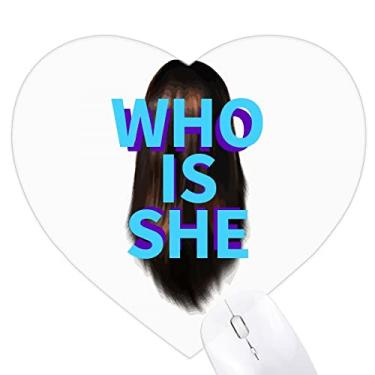 Imagem de Mouse pad Question Back Dense Hair Art Deco moderno coração tapete de borracha para escritório