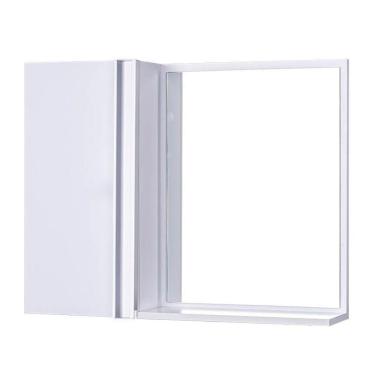 Imagem de Armário para Banheiro com Espelho Branco Barra Vertical