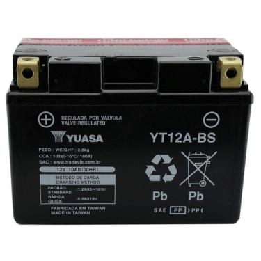 Imagem de Bateria Yuasa YT12A-BS GSX-R 750 TL1000R Bandit 1250 Hayabusa 1300 Ninja 650 Z1000