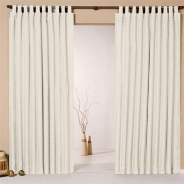 Imagem de Cortina para Varão Sultan 220x180 cm Granitê Creme com Passante