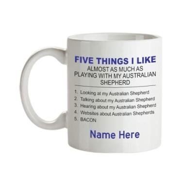 Imagem de Caneca personalizada de pastor australiano, caneca de café de pastor australiano, copo de pastor australiano, presentes de pastor australiano, ideia de de Natal, caneca de pastor australiano com nome personalizado