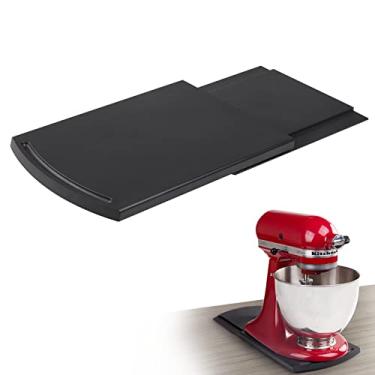 Imagem de Bruvoalon Bandeja deslizante para utensílios de cozinha, controle deslizante para cafeteira, torradeira, batedeira KitchenAid, liquidificadores e fritadeira a ar, Coutertop com rodinhas (1 pacote)