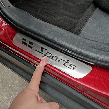 Imagem de GZBFTDH Acessórios de carro Protetor de peitoril da porta, para assento Leon Ibiza Arona Ateca Painéis de chute Placa de proteção de soleira, protetor de entrada de porta de peças automotivas (4.5SPORT-CB, Leon 2016-2022)