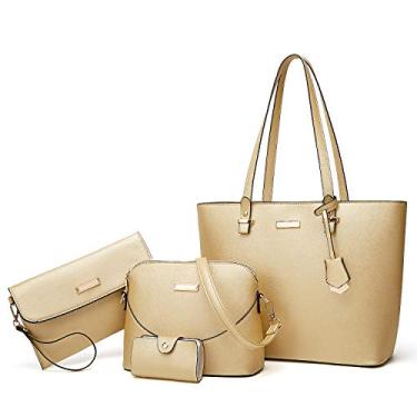 Imagem de Bolsas e bolsas TcIFE para mulheres Bolsa de ombro Bolsas carteiras, 6-gold, Medium