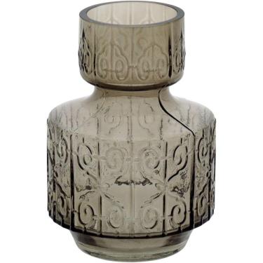 Imagem de VASO 22x16x16cm VIDRO CINZA