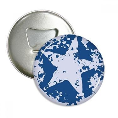 Imagem de Ilustração de estrela padrão abridor de garrafas ímã de geladeira emblema multifuncional