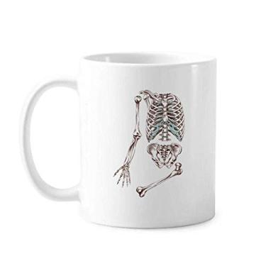 Imagem de Caneca de desenho de esqueleto humano cerâmica cerâmica xícara de café louça