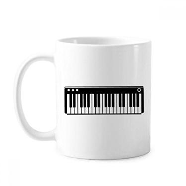 Imagem de Caneca de cerâmica com sons vitais de música de piano elétrico cerâmica xícara de café e porcelana