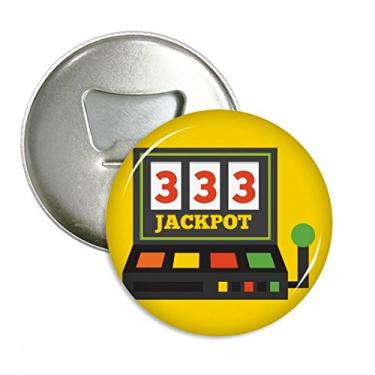 Imagem de Ilustração de um braço bandido abridor de garrafas Jackpot ímã de geladeira emblema multifuncional