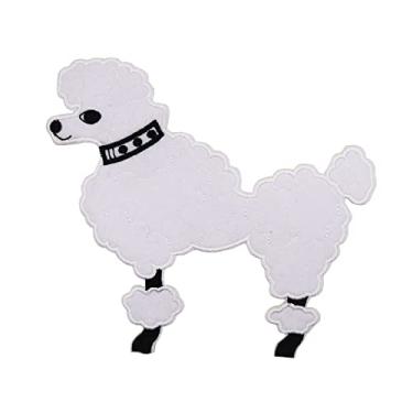 Imagem de 5.9" ReelFun White Poodle Skirts Costume Embroidered Iron On Patch 1950 Dress for Women DIY